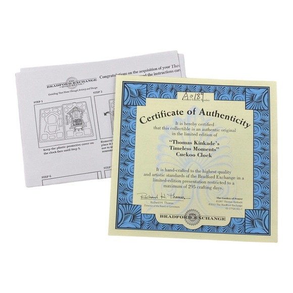 NEW Thomas Kinkade's A0189 Cuckoo Clock - Picture 3 of 6